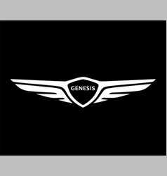 Genesis Brand Logo Car Symbol White Design