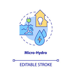 Micro Hydro Concept Icon