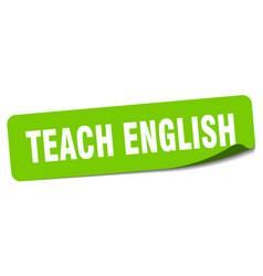 Teach English Sticker Label