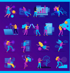 Virtual Reality Flat Icon Set