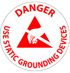 Danger Sign Use Static Grounding Devices