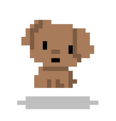 Dog Icon Pixel 8 Bit Style