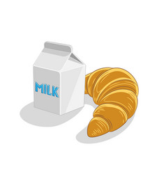 Milk And Croissant Breakfast