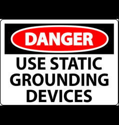 Danger Sign Use Static Grounding Devices