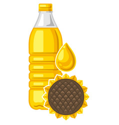 Of Plastic Bottle With Sunflower Oil