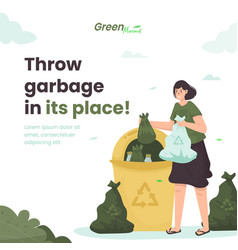 Throw Garbage In Its Place Greeting Post