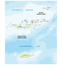 United States And British Virgin Islands Map