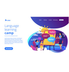 Computer Programming Camp Concept Landing Page