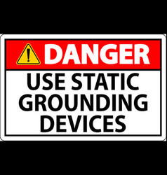 Danger Sign Use Static Grounding Devices