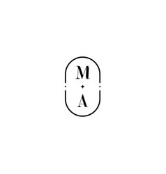 Ma Simple Wedding Logo Initial Concept With High