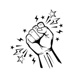 Raised Protest Strong Fist