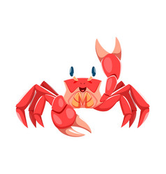 Sea Crab Character Isolated Marine Animal