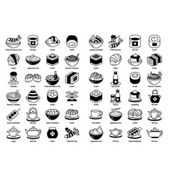 A Collection Of Food Items In A Black And White