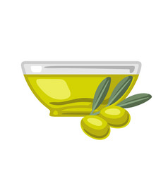 Of Glass Bowl With Olive Oil Image