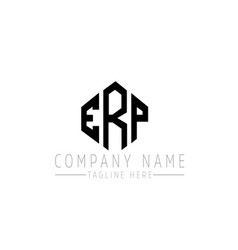 Erp Letter Logo Design With Polygon Shape