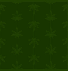 Green Cannabis Leaves Seamless Pattern