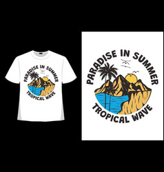 T-shirt Paradise Summer Island Wave Vibes Nature