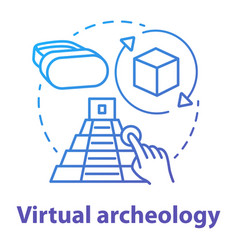 Virtual Archeology Concept Icon Computer