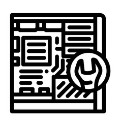 Computer Maintenance Repair Line Icon