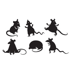 Fancy Rats Silhouettes Set