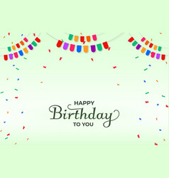 Happy Birthday Light Green Background Color