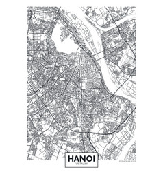 City Map Hanoi Urban Planning Travel Poster Design