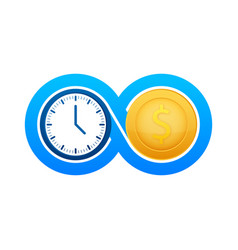 Time Is Money Icon Money Saving Business And