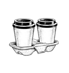 Coffee Cups In Carrier