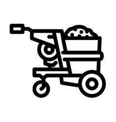 Dump Truck Construction Vehicle Line Icon