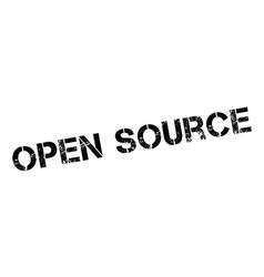 Open Source Black Rubber Stamp On White