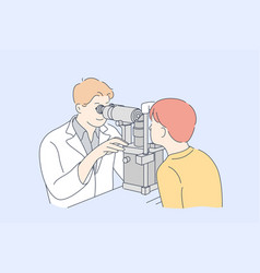 Ophthalmology Medicine Examination Concept