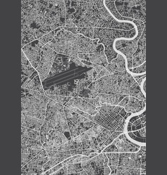 City Map Ho Chi Minh Monochrome Detailed Plan