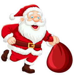 Happy Santa Claus Cartoon Character Running