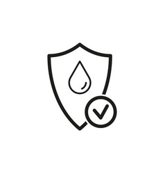 Shield Icon Water Resistant Water Drop