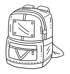 Backpack Isolated Coloring Page For Kids