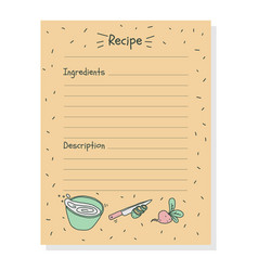 Recipe Sheet Template With Empty Space