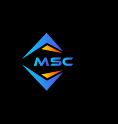 Msc Abstract Technology Logo Design On Black