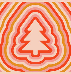 Retro Background With Christmas Tree