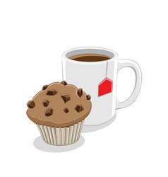 Muffin And Coffee Mug Breakfast