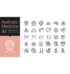 Aesthetic Medicine Icons Modern Line Design