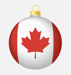 Christmas Tree Ball With Canada Flag Icon