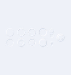 Round White Convex Neumorphism Buttons