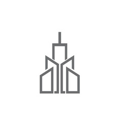 Sky Scraper Building Logo Design Template