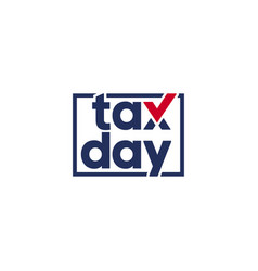 Tax Day Design Isolated On White Background