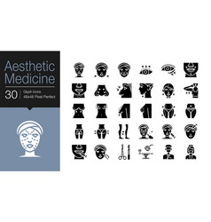 Aesthetic Medicine Icons Glyph Design