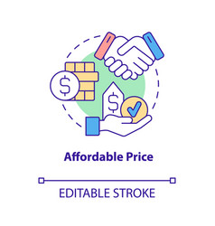 Affordable Price Concept Icon