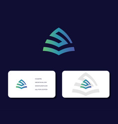 Letter S V Logo Design With Business Card