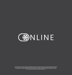 Online Cinema Movie Watching Logo Design Modern