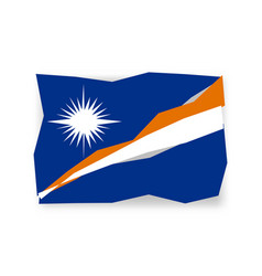 Papercut Flag Of Marshall Islands