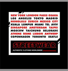 Streetwear Authentic Clothing Worldwide City Vinta